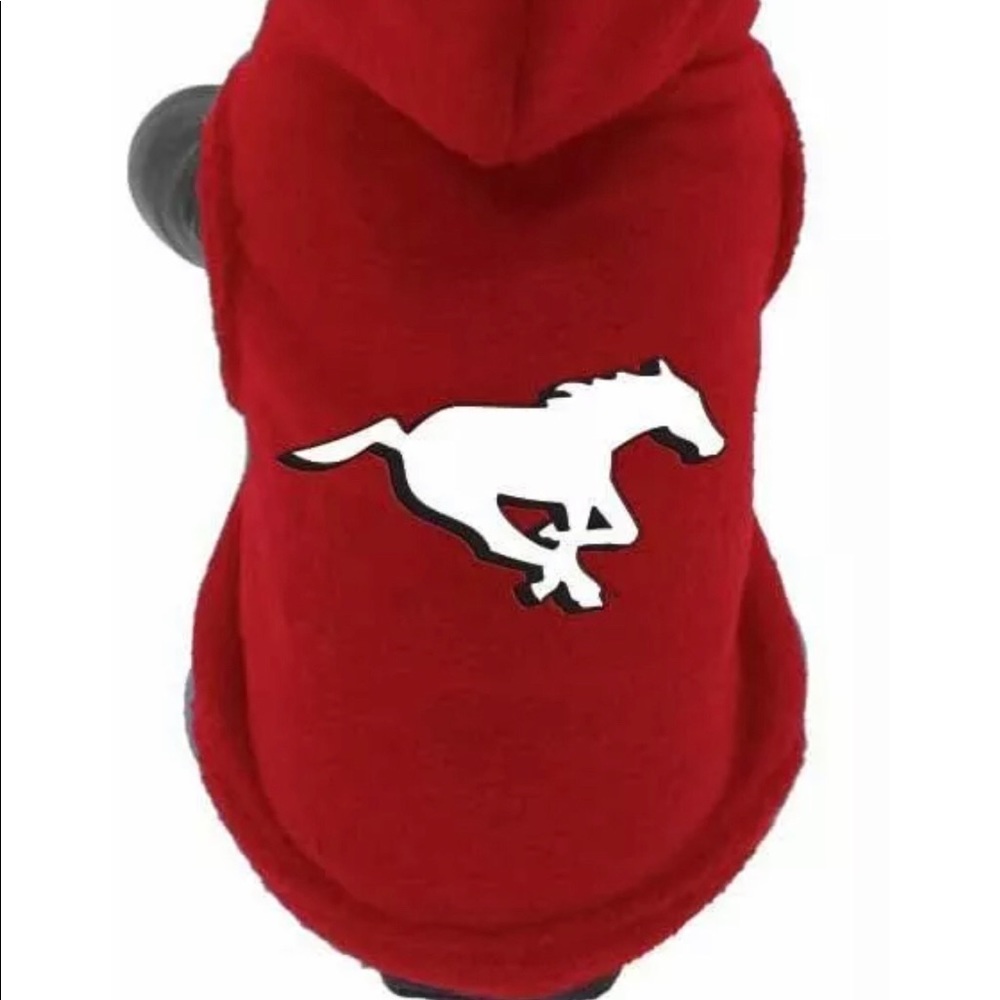 CALGARY STAMPEDERS POLAR FLEECE DOG HOODIE PET